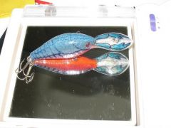 blue craw crank  crackle finish