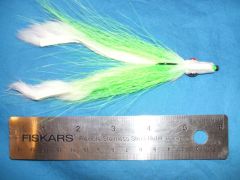 6 in. White/Cahrtreuse Pike Fly With Foam Head