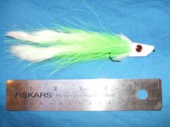 6 in. White/Cahrtreuse Pike Fly With Foam Head