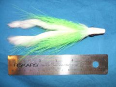 6 in. White/Cahrtreuse Pike Fly With Foam Head