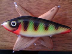 Freshly built jerkbait. Length – 17 cm, weight – 110 gr.