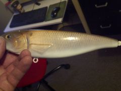 American Shad 7 1/2 inch poplar wood glidebait