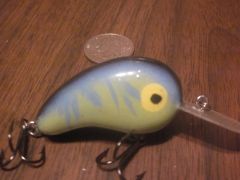 This is my first balsa bait.  Disregard the paint job, I just threw some color on it so I can get it in the water.