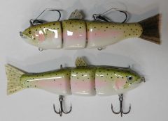 Hand carved 3 piece multipurpose trout.