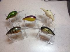 Some Predator Bass Baits Wiggle Wart reproductions