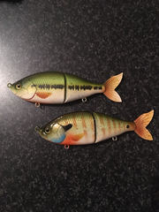 Baby bass and Bluegill on the glide baits