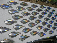 Holographic foil on some lipless  blanks.