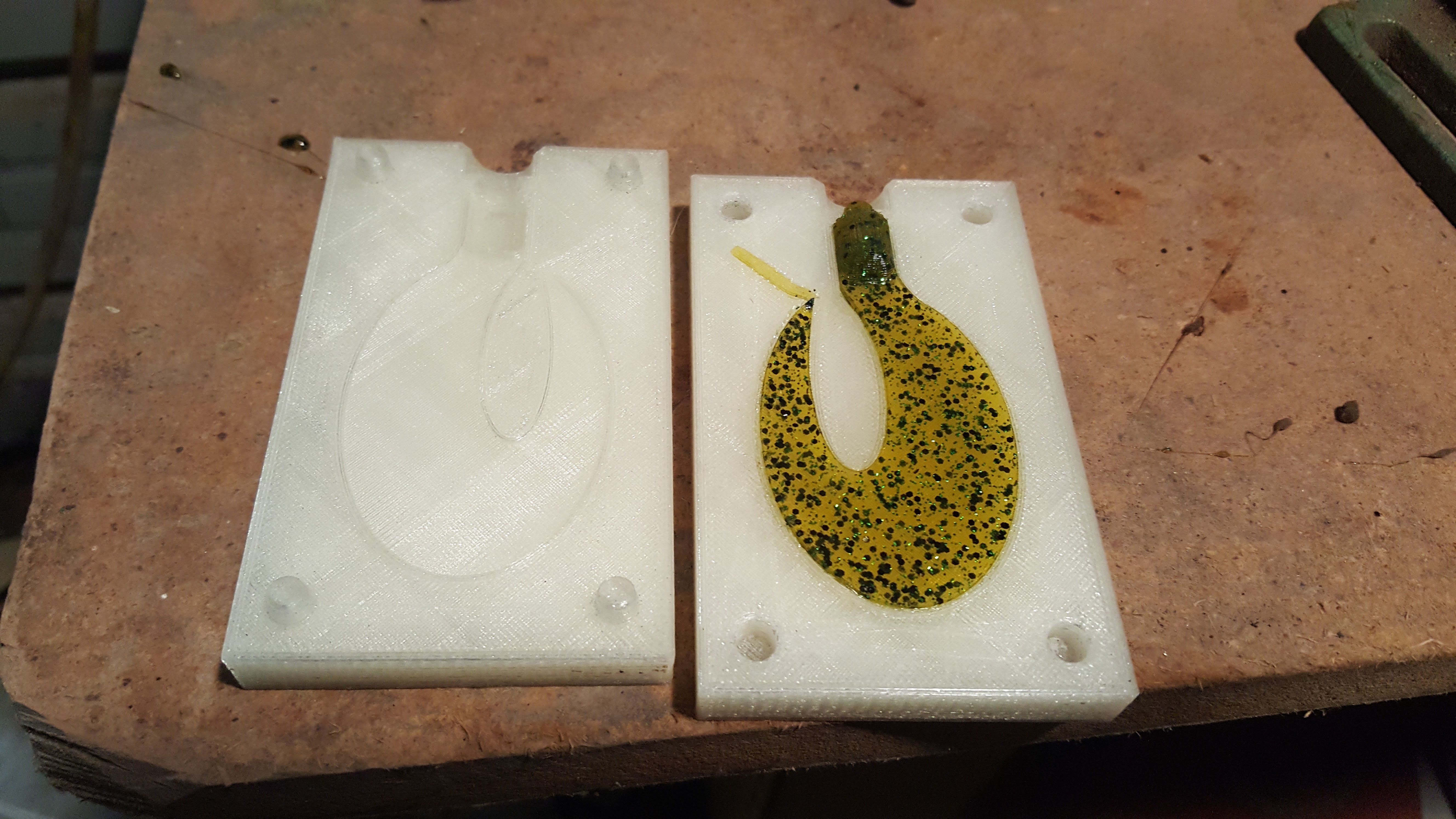 3D printed soft bait molds - Soft Plastics 