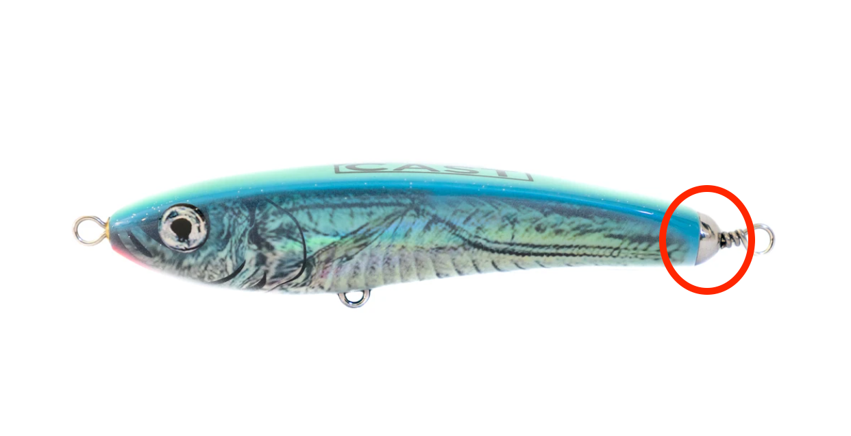 Wire-through tuna stickbaits tail weight - Hard Baits -   - Tackle Building Forums