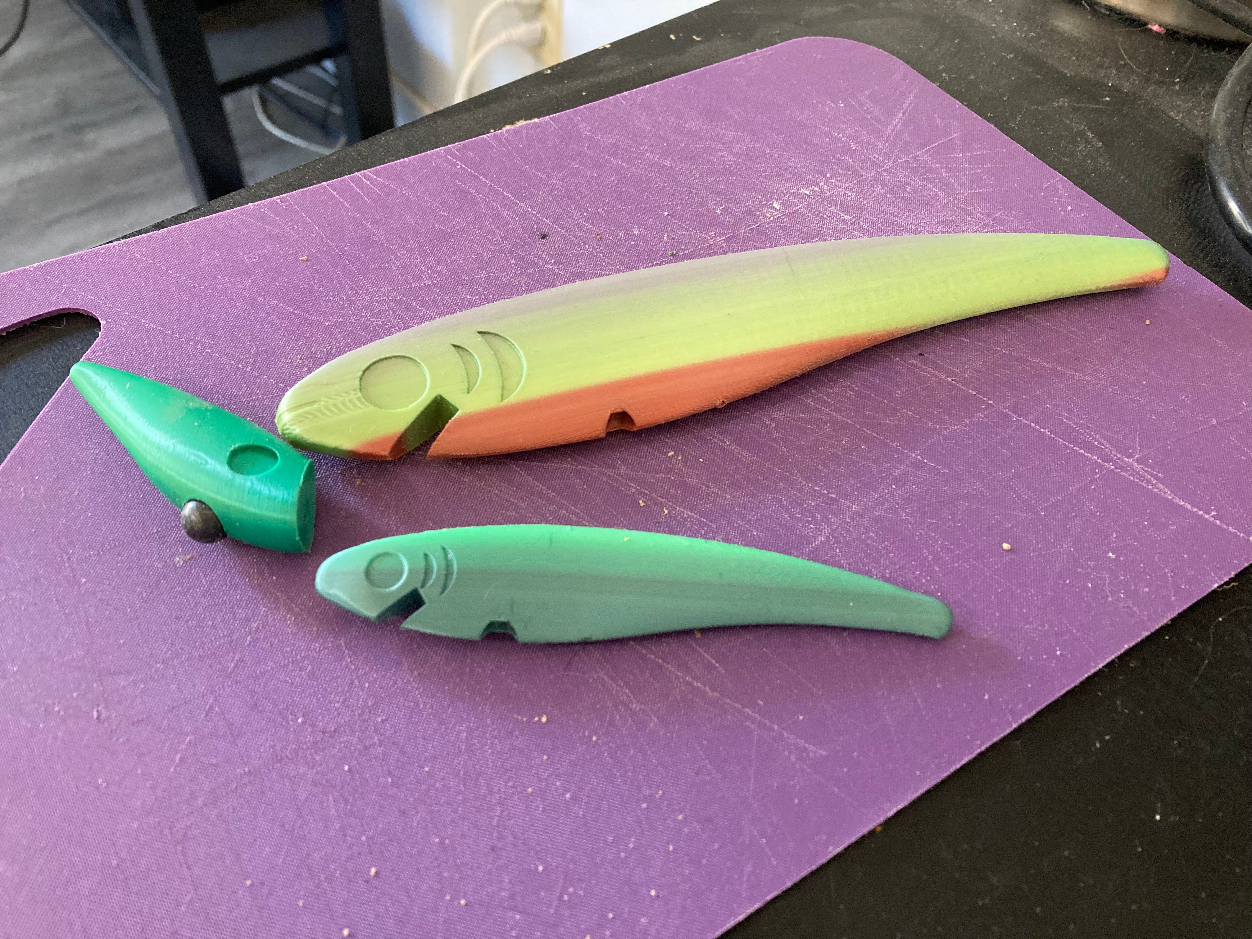 Finally got some 3d printed proto types - Hard Baits